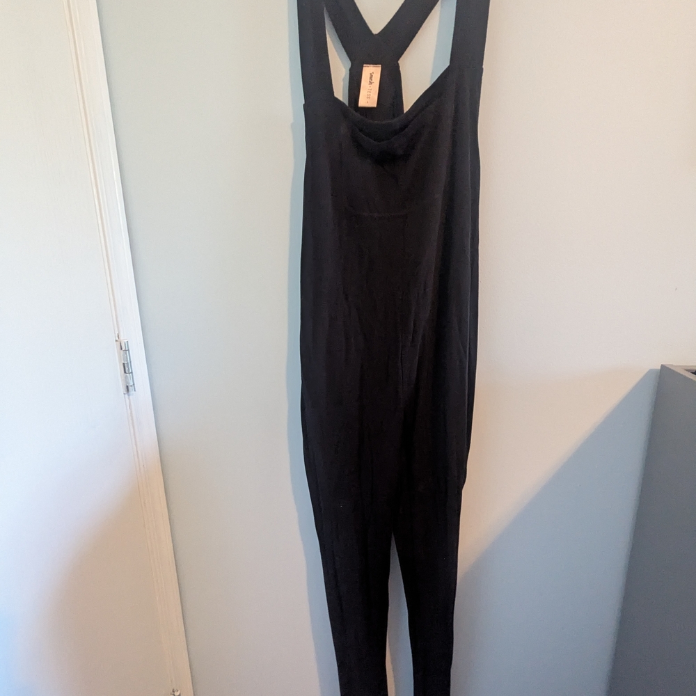 Smash + Tess Black Racerback Jumpsuit Relaxed Fit